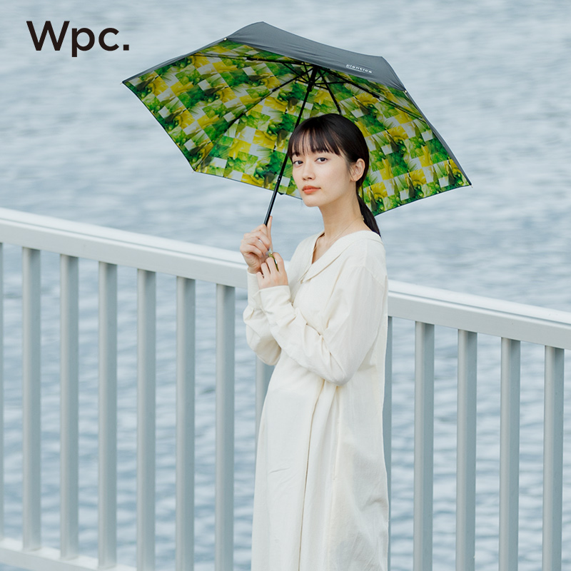 Wpc.plantica花漾联名系列华丽炫彩花元素黑胶晴雨两用长柄遮阳伞 - 图0