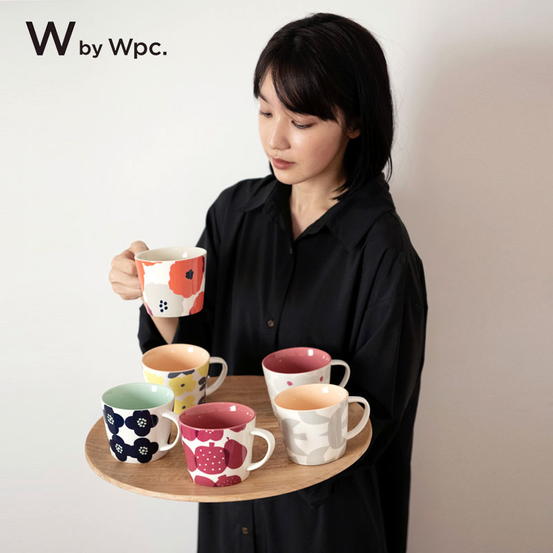 W by Wpc.马克杯简约花卉印花小清新设计高颜值瓷器餐具家用碗盘