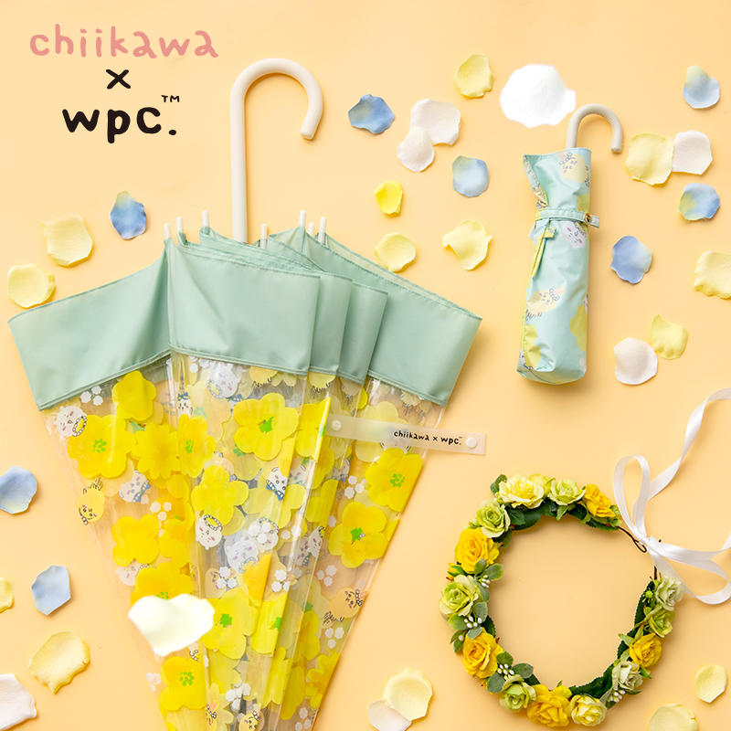 Wpc.chiikawa果冻伞透明雨伞长柄伞坚固抗风加大轻量便携女正版