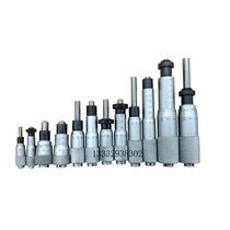 Measuring microhead differential head 0-6 5mm flat head ball head with nut with side lock micrometer head