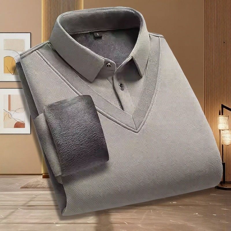 秋冬保暖内衣上衣假两件中老年爸爸休闲外套加绒加厚长袖针织衫男,淘宝优惠券,粉丝福利购,淘宝优惠卷