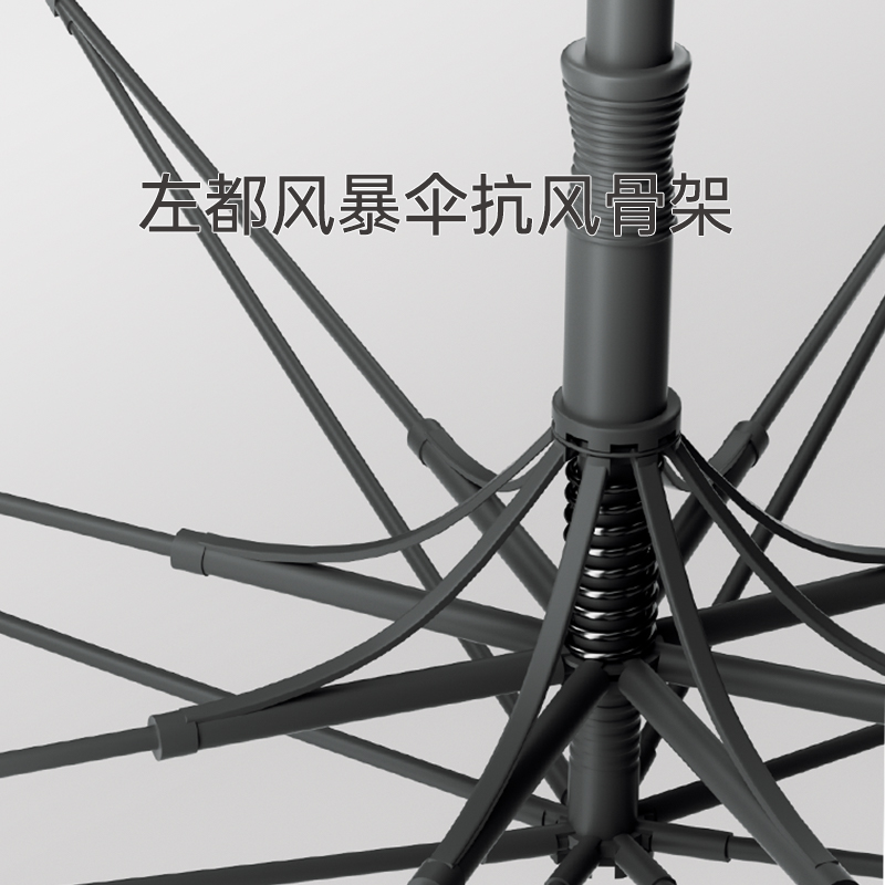 左都自动长柄雨伞双人超大号双层加固加厚结实男士抗风暴雨专用伞