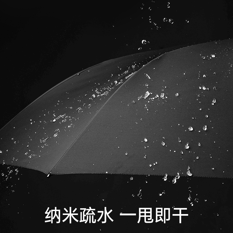 左都自动长柄雨伞双人超大号双层加固加厚结实男士抗风暴雨专用伞-图2