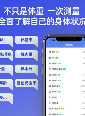 【闪电发货】美恩智能体重体脂秤