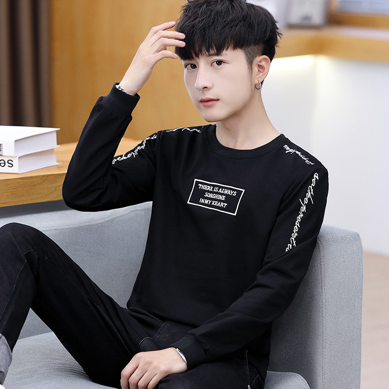 男士长袖t恤青少年上衣服秋衣卫衣 潮似T恤