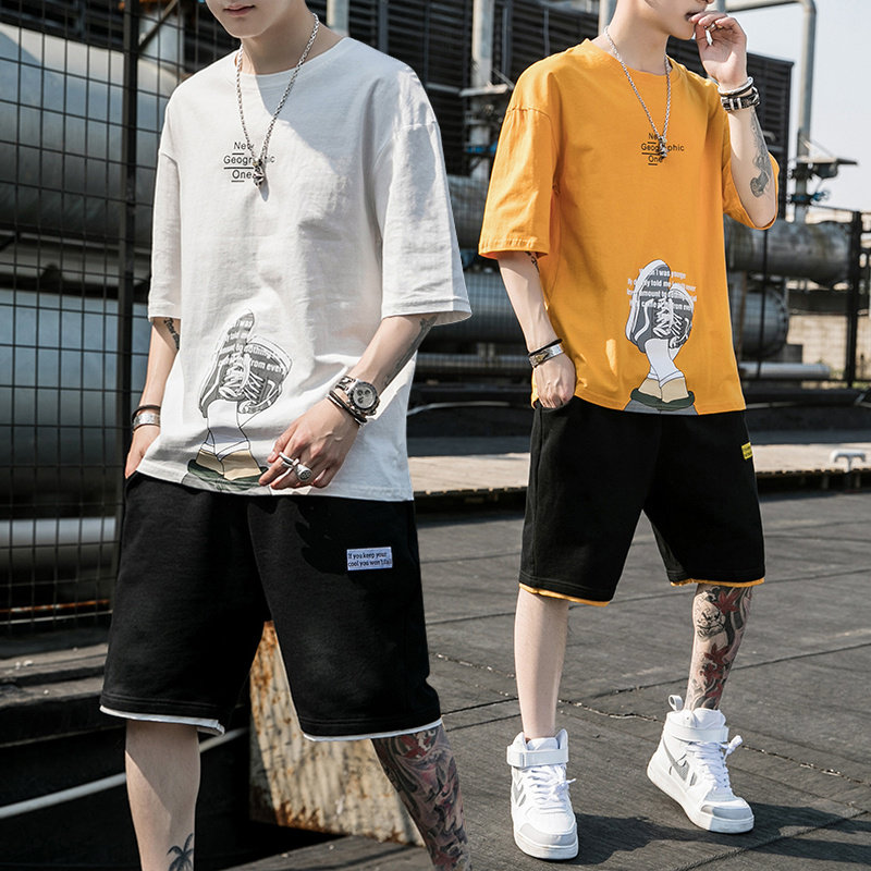 t恤男短袖夏季韩版潮流纯棉打底衫 潮似T恤