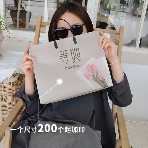 郁金香服装店手提袋手拎装衣服包装礼物礼品高档无纺布定购物袋制 - 图1