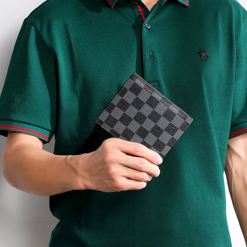 男短款真皮横款2020新款潮小钱夹 布斯曼钱包