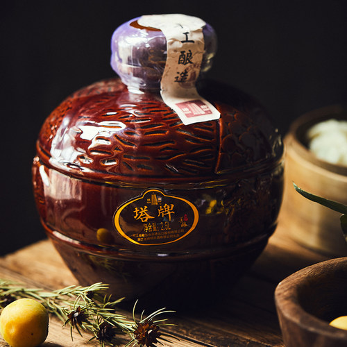塔牌绍兴黄酒陈年善酿酒2.5L礼盒装半甜型焦糖色糯米善酿酒老酒 - 图2