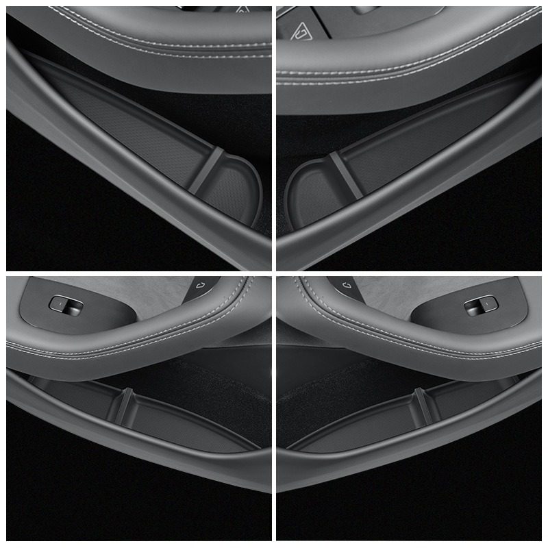 适用特斯拉YL焕新版ModelY3车门槽储物盒毛毡保护垫门边置物TPE丫,淘宝优惠券,粉丝福利购,淘宝优惠卷
