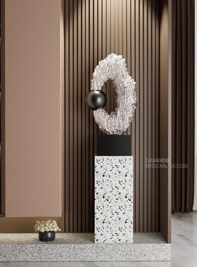 异形抽象创意艺术雕塑大型装饰品高端客厅入口售楼处楼梯下装饰品