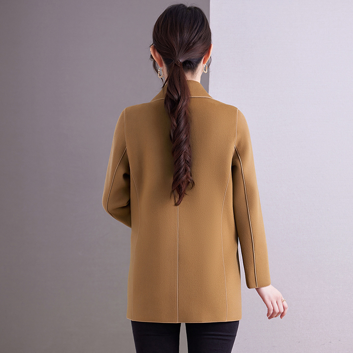 双面羊绒毛呢外套女秋冬新款2025中年妈妈高端中长款羊毛呢子大衣,淘宝优惠券,粉丝福利购,淘宝优惠卷