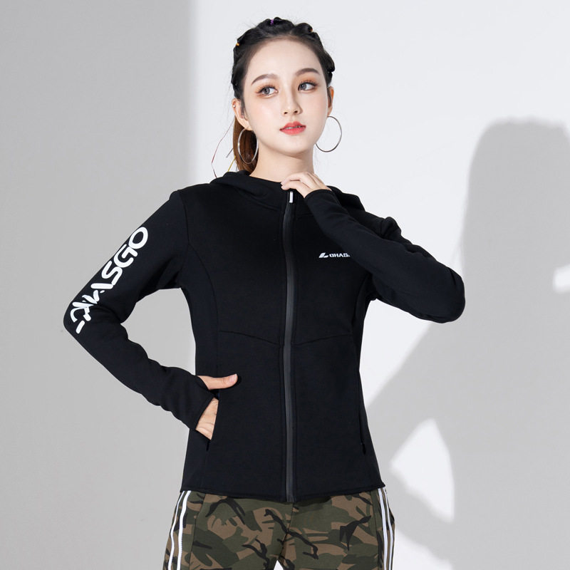 秋冬新款加绒加厚保暖连帽运动跑步外套女广场舞跳操宽松健身夹克,淘宝优惠券,粉丝福利购,淘宝优惠卷