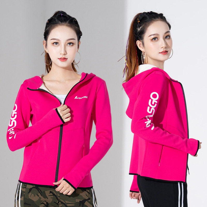 秋冬新款加绒加厚保暖连帽运动跑步外套女广场舞跳操宽松健身夹克,淘宝优惠券,粉丝福利购,淘宝优惠卷