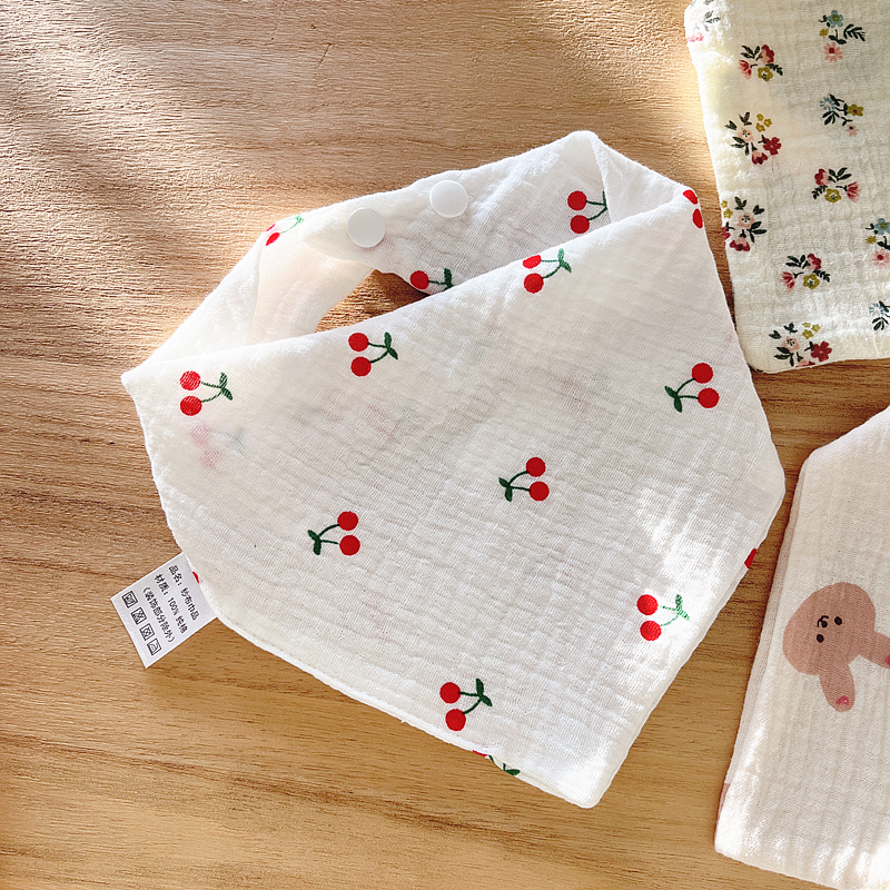 春夏新款男女宝宝纯棉纱布三角巾围嘴围兜全棉新生婴儿透气口水巾,淘宝优惠券,粉丝福利购,淘宝优惠卷