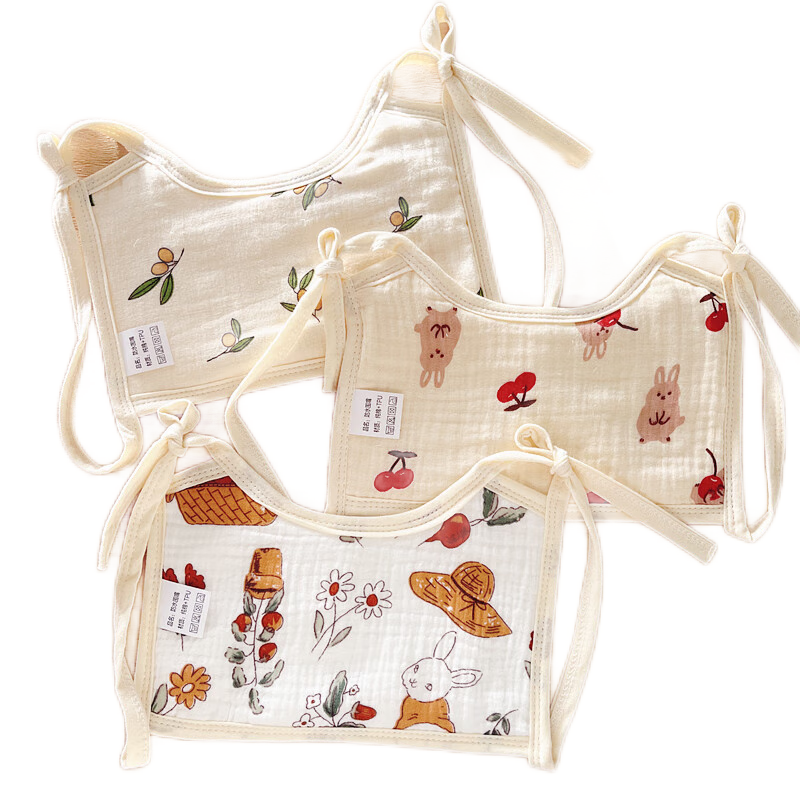 婴儿口水兜系带加厚口水巾纯棉秋冬天围嘴宝宝绑带式防水款围兜季,淘宝优惠券,粉丝福利购,淘宝优惠卷