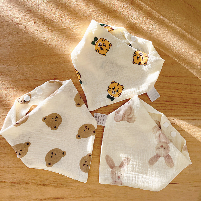 春夏新款男女宝宝纯棉纱布三角巾围嘴围兜全棉新生婴儿透气口水巾,淘宝优惠券,粉丝福利购,淘宝优惠卷