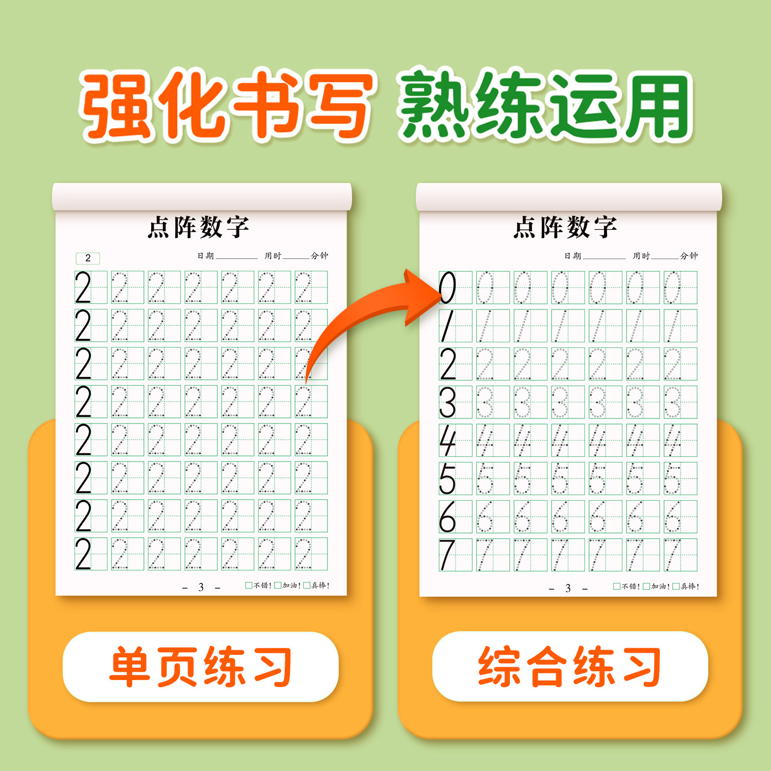 儿童数字练字帖幼儿点阵控笔训练描红本幼儿园字帖幼小衔接学前班写字帖幼升小中班大班练习册入门初学者每日一练全套1到10练字本,淘宝优惠券,粉丝福利购,淘宝优惠卷