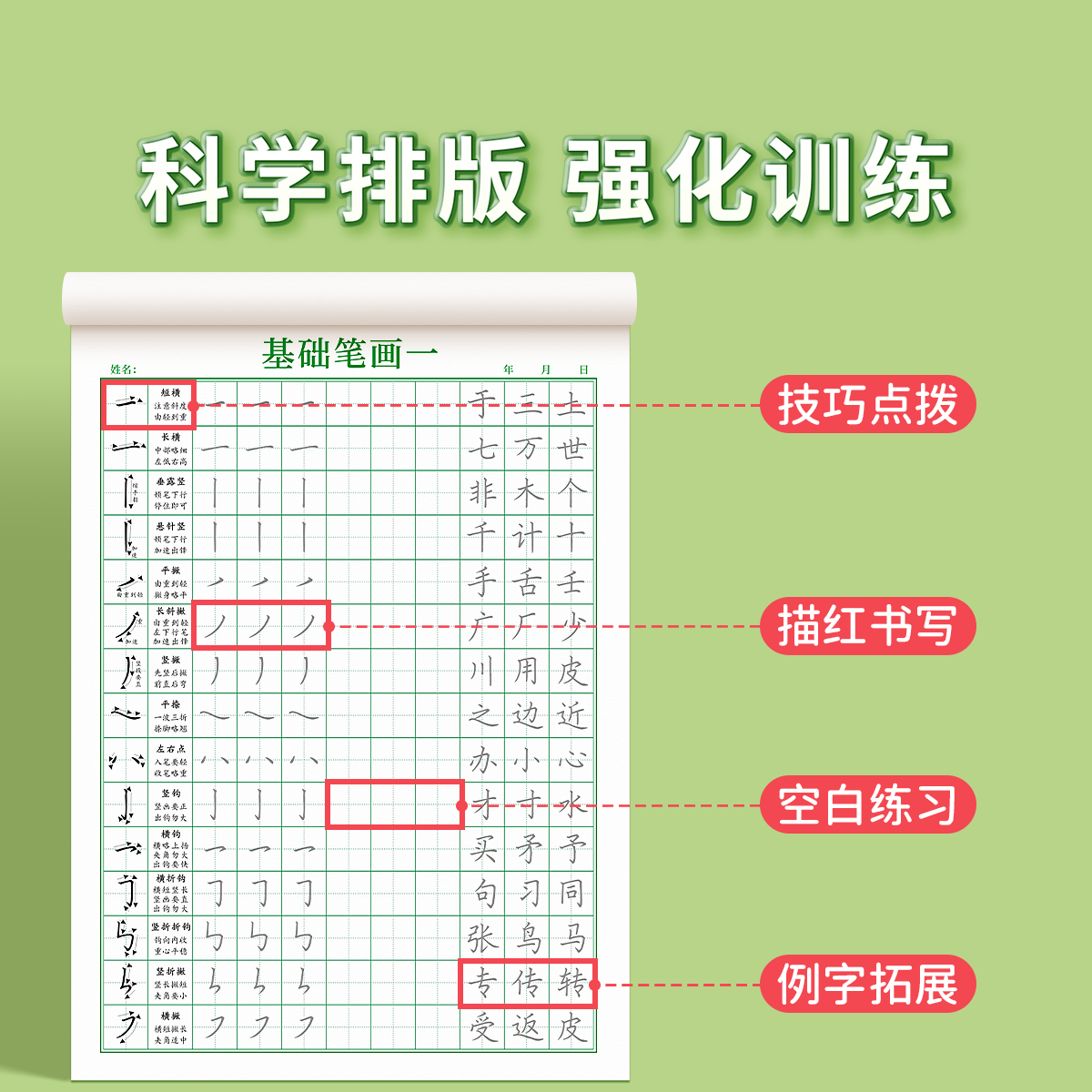 1-6年级控笔训练字帖一年级基础笔画笔顺练字帖小学生硬笔书法练字专用幼小衔接偏旁部首专项练习套装儿童幼儿园练字本册每日一练,淘宝优惠券,粉丝福利购,淘宝优惠卷