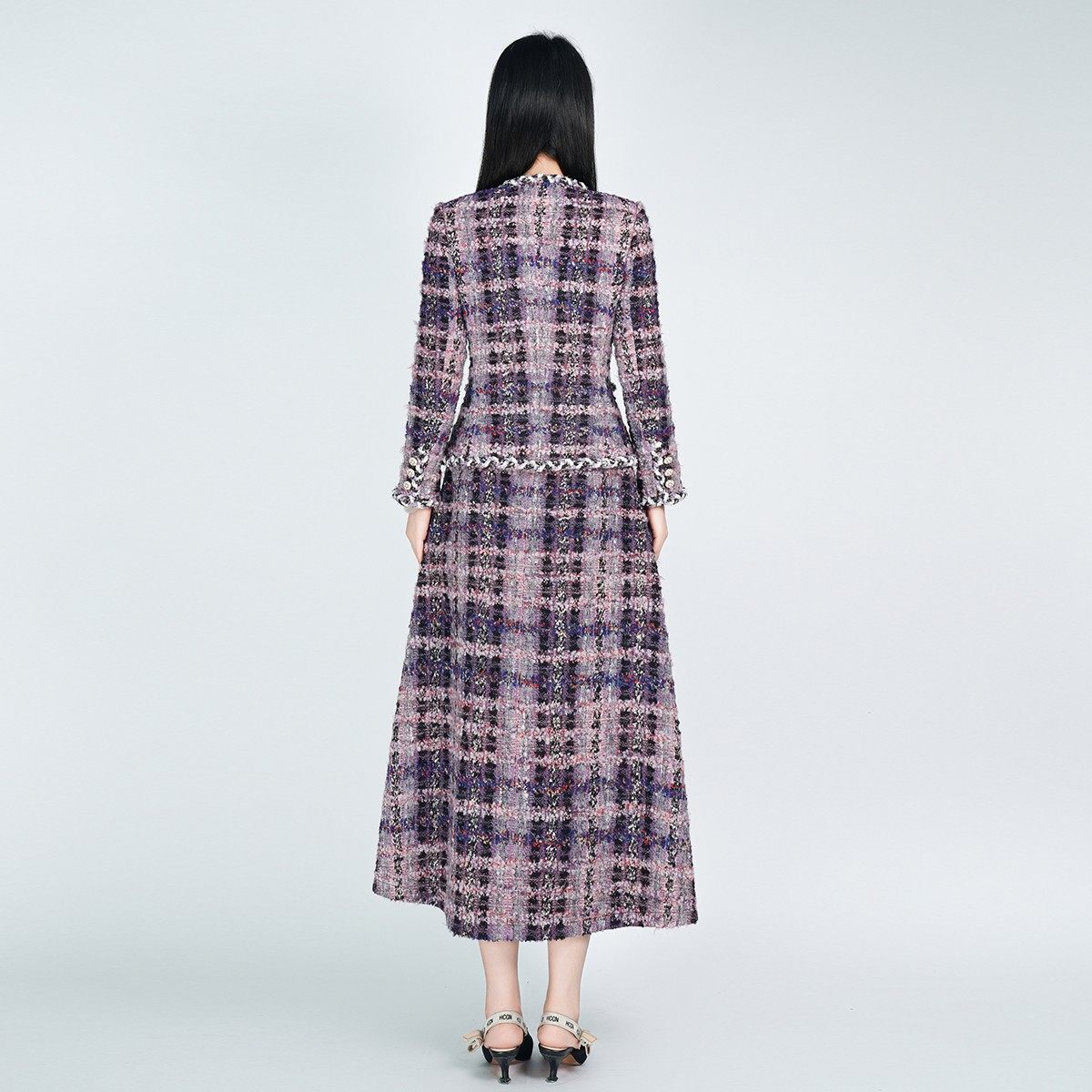 浒城古娘新款羊毛小香风气质优雅高定长袖新中式国风套装裙女春秋,淘宝优惠券,粉丝福利购,淘宝优惠卷