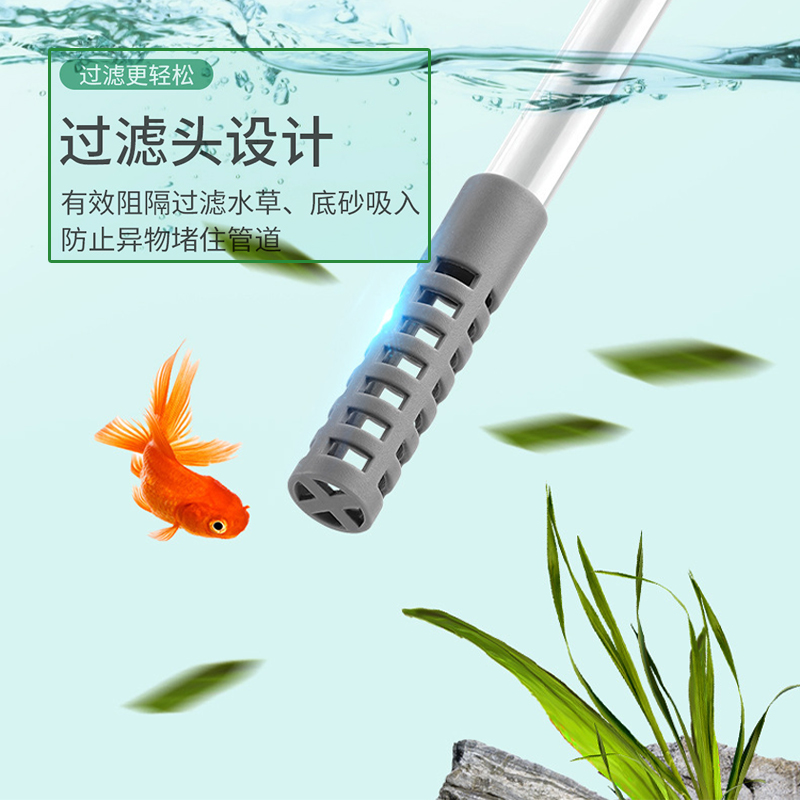 小鱼缸换水神器吸鱼屎鱼缸换水管软管鱼便清理器鱼缸虹吸管抽水器-图0