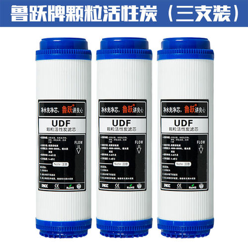 鲁跃净水器10寸UDF颗粒活性炭滤芯纯水机净水机余氯通用滤芯配件 - 图0