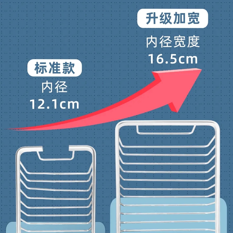 太空铝沥水碗碟收纳架壁挂厨房置物架用品用具小百货多功能碗盘架 - 图1