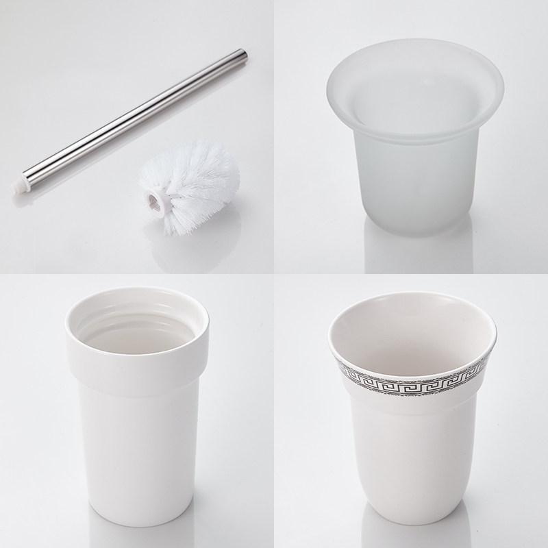 Toilet brush replacement brush head cup wall universal long handle squat pit scrub toilet no dead corner toilet cleaning brush