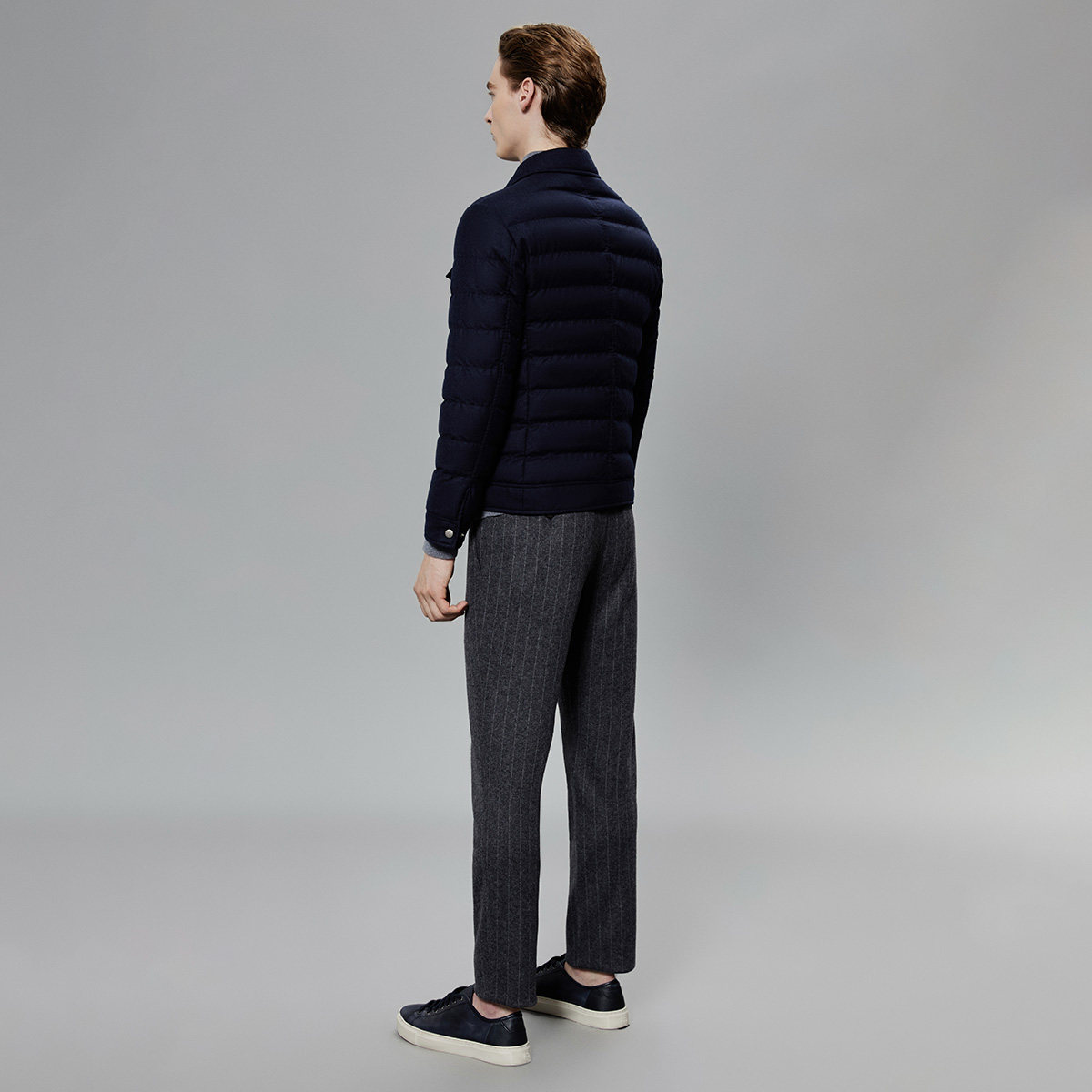 【羊毛羊绒】LAMPO/蓝豹男士羽绒服鹅绒衬衫羽绒服