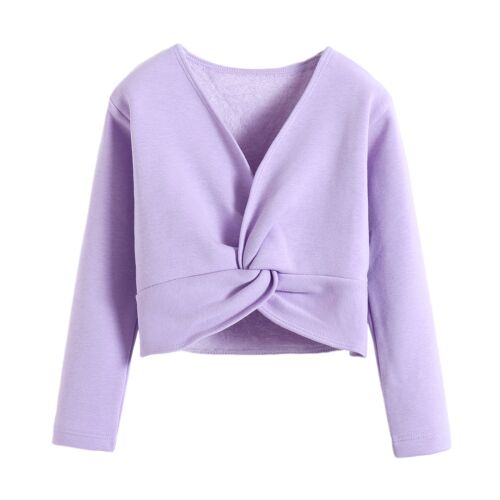 儿童舞蹈服长袖披肩外搭秋冬加绒加厚练功服女孩跳舞外套坎肩上衣 - 图3