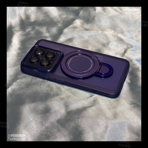 CD纹磁吸金属适用K90红米K70小米17/15/14Ultra手机壳12T站立支架K80/civi5透明NOTE11/13pro+男Turbo4/3/K60 - 图2