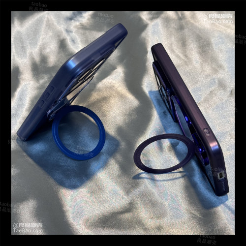 CD纹磁吸金属适用K90红米K70小米17/15/14Ultra手机壳12T站立支架K80/civi5透明NOTE11/13pro+男Turbo4/3/K60 - 图1