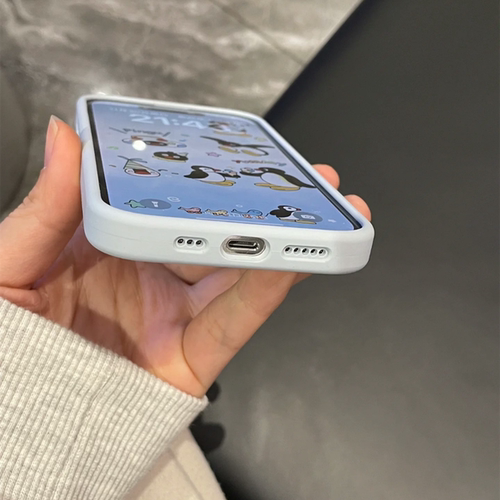 Baby奶蓝色ins真液态硅胶适用三星S25手机壳24FE/21+简约22/23Ultra防摔NOTE20软糯冷淡风保护套 - 图0