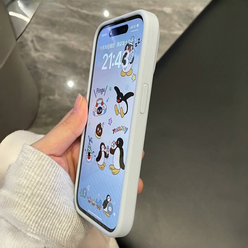 Baby奶蓝色ins真液态硅胶适用三星S25手机壳24FE/21+简约22/23Ultra防摔NOTE20软糯冷淡风保护套 - 图1