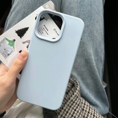 Baby奶蓝色ins真液态硅胶适用三星S25手机壳24FE/21+简约22/23Ultra防摔NOTE20软糯冷淡风保护套 - 图2