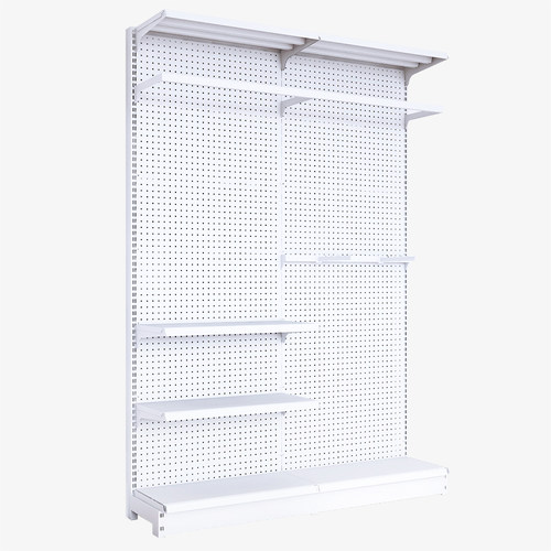 洞洞板衣柜卧室金属无门家用出租房用铁艺开放式简易衣帽间置物架 - 图3