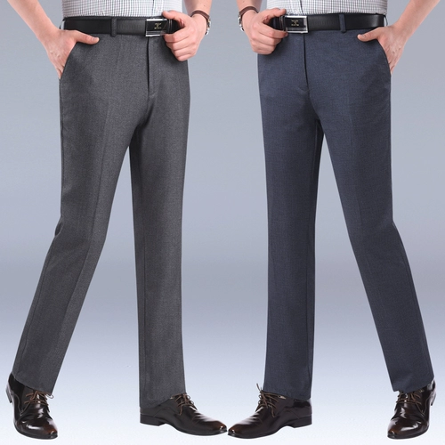 Летние тонкие штаны, повседневные брюки, свободный прямой крой, для среднего возраста