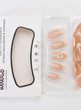 Waterdrop nail sweet ins flower detachable fake nail假指甲