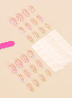 Star Nail Flakes Almond Removable Fake Nail Stickers穿戴甲