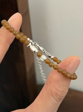 纯天然保真和田玉锦鲤小鱼手链