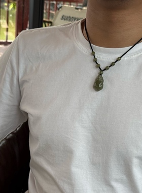 天然正品真和田玉貔貅项链礼物