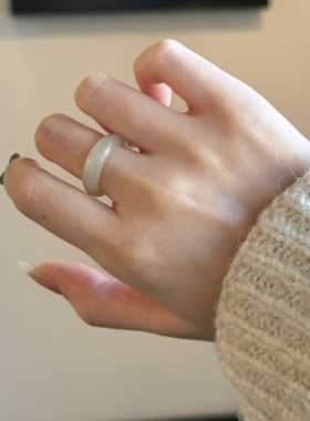 天然和田玉保真正品玉石戒指环