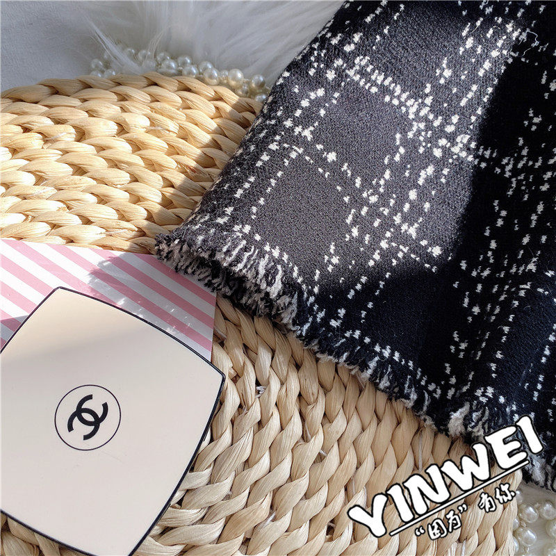 2020秋冬新款小香风格子针织裙长裙 茵蔚半身裙