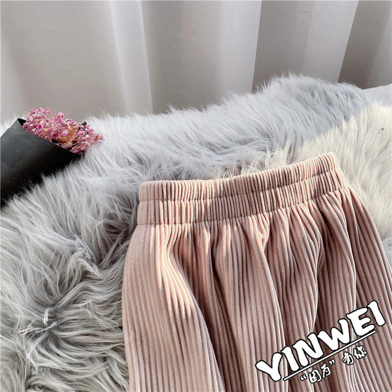 2020秋冬新款百褶丝绒仙女裙半身裙 茵蔚半身裙