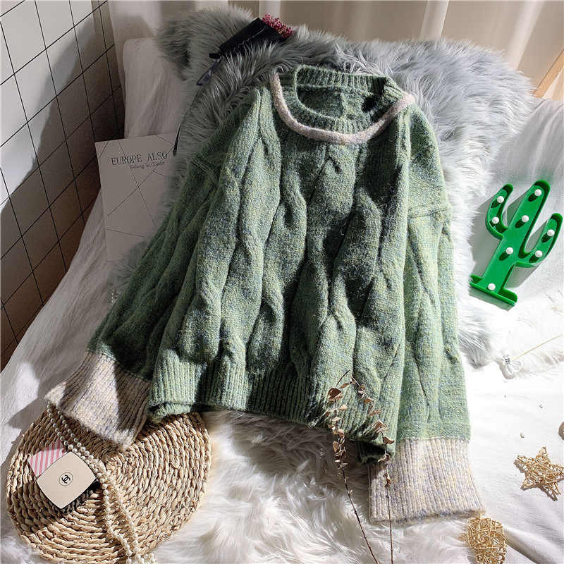 日系秋冬宽松短款慵懒风2020年毛衣 茵蔚毛衣