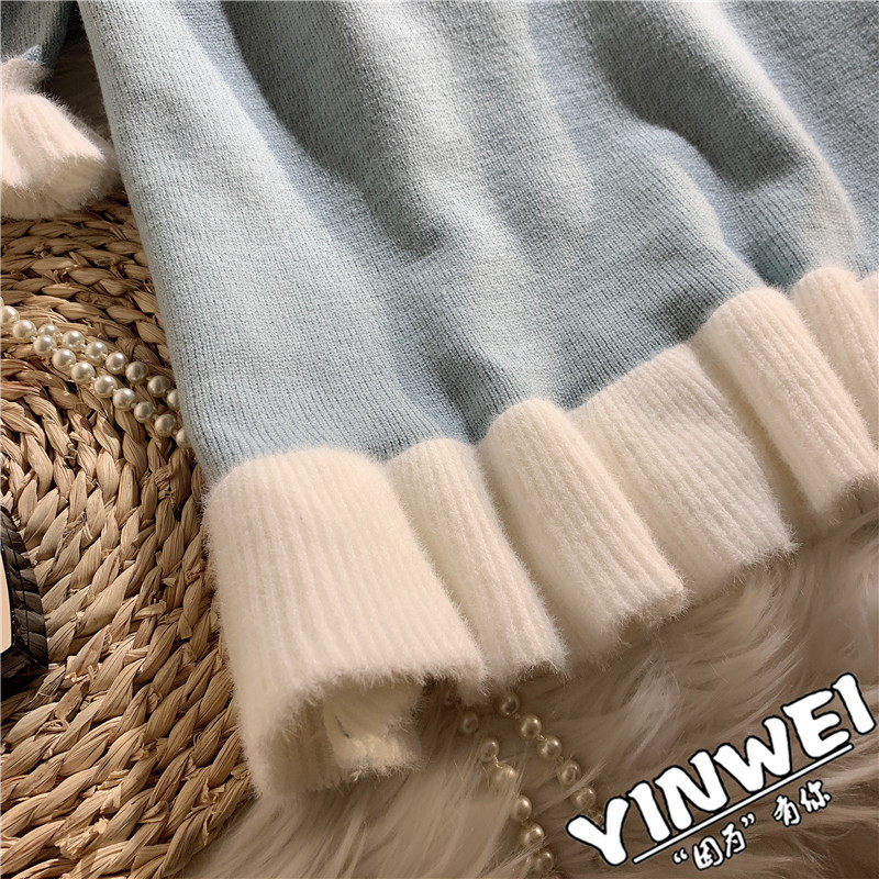 中长款很仙的毛衣裙针织2020连衣裙 茵蔚毛衣