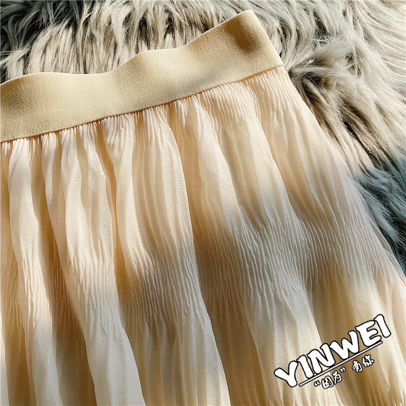 2020春夏新款网纱显瘦垂感的半身裙 茵蔚半身裙