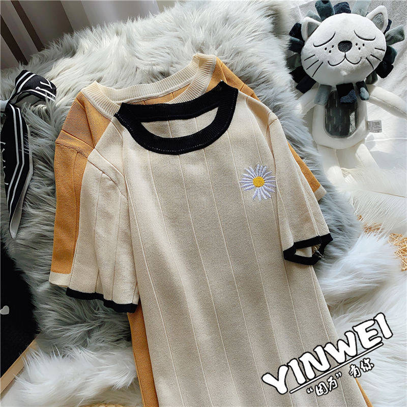 t恤裙夏2020新款夏季短袖针织裙子 茵蔚T恤