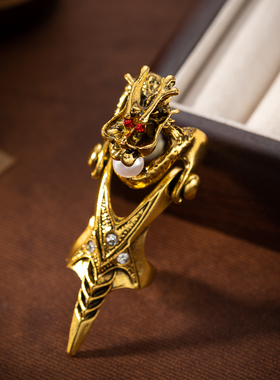 cos铠甲戒指朋克风时尚指环金属指套恶魔爪子关节护甲嘻哈护戒