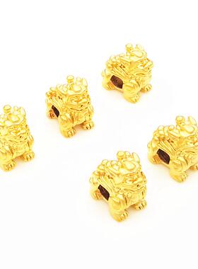 沙金饰品吉祥麒麟吊坠横穿配饰